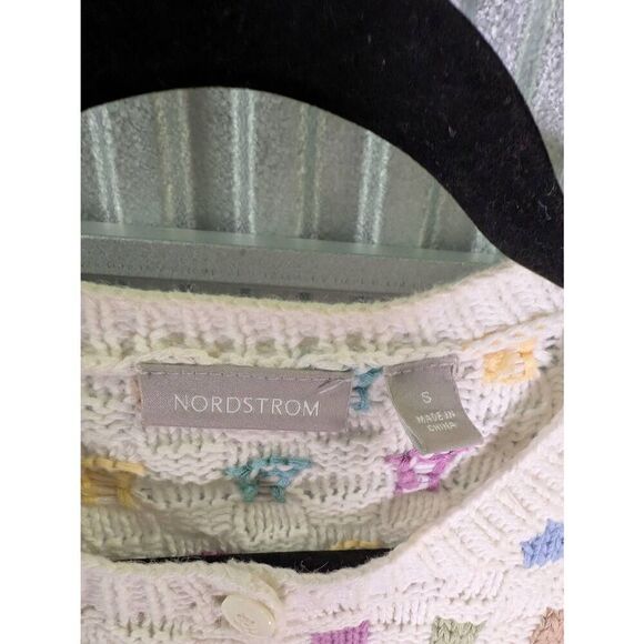 Nordstrom Multicolor Knit Cardigan Grandma Sweater Women’s Small - Picture 3 of 5